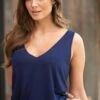Pour Moi Sophie Fuller Bust Stretch V Neck Vest - Navy