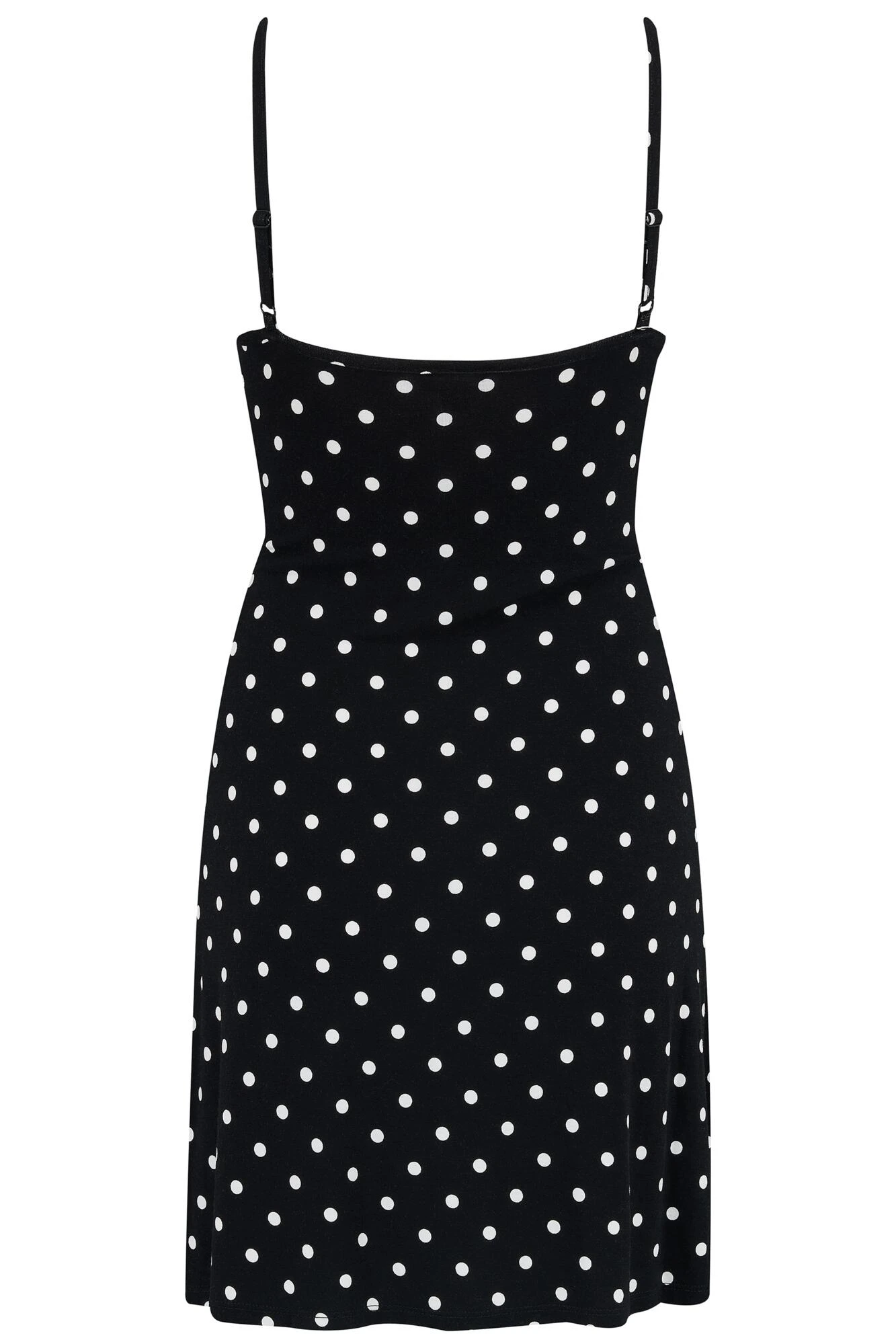 Pour Moi Strappy Tie Front Jersey Mini Beach Dress - Black Spot 6 Pour Moi Strappy Tie Front Jersey Mini Beach Dress - Black Spot - Image 6