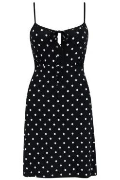 Pour Moi Strappy Tie Front Jersey Mini Beach Dress - Black Spot 10 Pour Moi Strappy Tie Front Jersey Mini Beach Dress - Black Spot -Cheap Clozi Vibe Store 312307 20230519163900