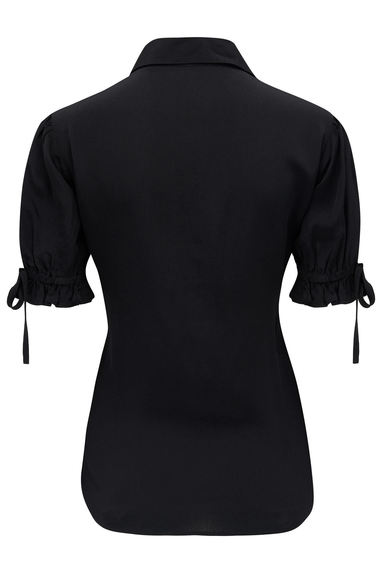 Pour Moi Josie Woven Viscose Short Sleeve Shirt - Black 6 Pour Moi Josie Woven Viscose Short Sleeve Shirt - Black - Image 6