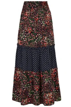 Pour Moi Tahlia Tiered Woven Maxi Skirt - Black Floral 11 Pour Moi Tahlia Tiered Woven Maxi Skirt - Black Floral -Cheap Clozi Vibe Store 312380 20230731161100