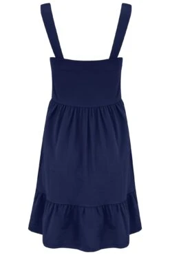 Pour Moi Lena Pique Jersey Tiered Short Dress - Navy -Cheap Clozi Vibe Store 312686 20230316164000