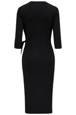 Pour Moi Bryony Slinky Jersey Short Sleeve Midi Dress - Black -Cheap Clozi Vibe Store 312745 20230328154500