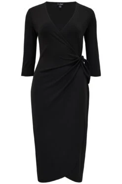 Pour Moi Bryony Slinky Jersey Short Sleeve Midi Dress - Black -Cheap Clozi Vibe Store 312746 20230328154500