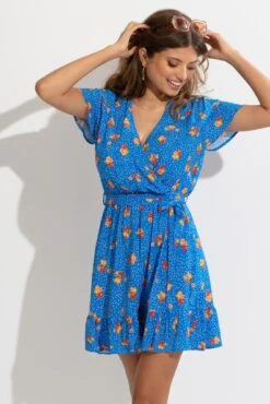Pour Moi Woven EcoVero™ Tiered Wrap Beach Dress - Blue Floral 9 Pour Moi Woven EcoVero™ Tiered Wrap Beach Dress - Blue Floral -Cheap Clozi Vibe Store 312754 20230518114800
