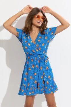 Pour Moi Woven EcoVero™ Tiered Wrap Beach Dress - Blue Floral 11 Pour Moi Woven EcoVero™ Tiered Wrap Beach Dress - Blue Floral -Cheap Clozi Vibe Store 312756 20230518114700