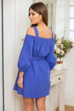 Pour Moi Amelie Cotton Poplin Long Sleeve Cold Shoulder Dress - Cobalt 11 Pour Moi Amelie Cotton Poplin Long Sleeve Cold Shoulder Dress - Cobalt -Cheap Clozi Vibe Store 313503 20230517153700