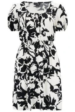 Pour Moi Evangeline Gathered Neckline Slinky Jersey Dress - Mono Floral 10 Pour Moi Evangeline Gathered Neckline Slinky Jersey Dress - Mono Floral -Cheap Clozi Vibe Store 314177 20230505120700