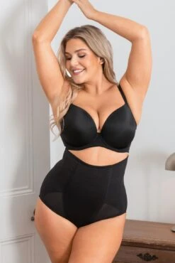 Pour Moi Hourglass Firm Tummy Control High Waist Brief - Black