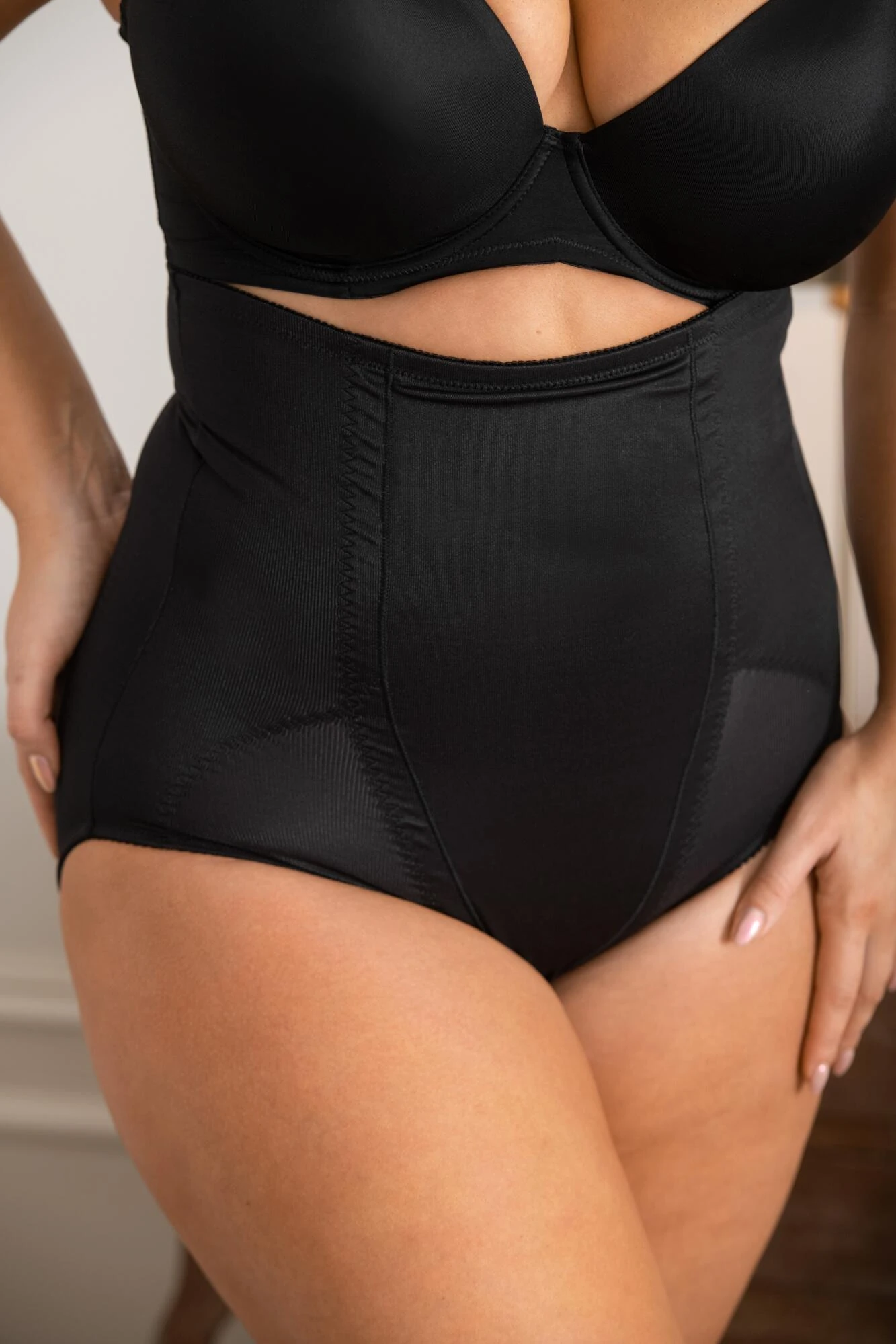 Pour Moi Hourglass Firm Tummy Control High Waist Brief - Black 2 Pour Moi Hourglass Firm Tummy Control High Waist Brief - Black - Image 2