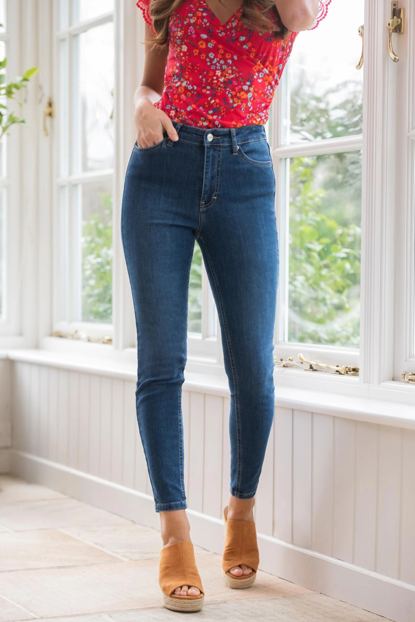 Pour Moi Alexa Stretch Denim Skinny Jeans - Mid Blue 4 Pour Moi Alexa Stretch Denim Skinny Jeans - Mid Blue - Image 4