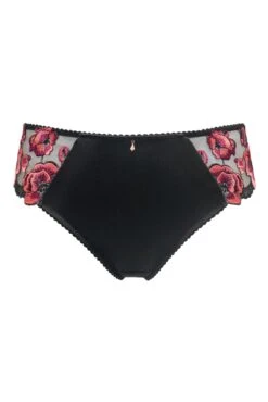 Pour Moi Soiree Embroidery Bikini Brief - Black/Pink -Cheap Clozi Vibe Store 318767 20230711121500