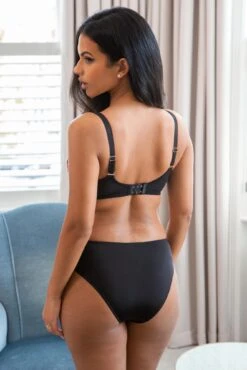 Pour Moi Soiree Embroidery Bikini Brief - Black/Pink -Cheap Clozi Vibe Store 318771 20230711121500