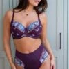 Pour Moi St Tropez High Waist Deep Brief - Purple/Blue