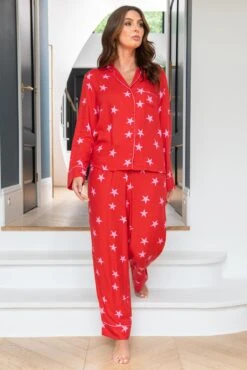 Pour Moi Luxe Woven Twill Pyjama Set - Red/Pink 11 Pour Moi Luxe Woven Twill Pyjama Set - Red/Pink -Cheap Clozi Vibe Store 320085 20230809103600