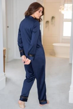 Pour Moi Dusk Satin And Lace Revere Collar Pyjama Set - Navy/Black 12 Pour Moi Dusk Satin And Lace Revere Collar Pyjama Set - Navy/Black -Cheap Clozi Vibe Store 320355 20230817142000
