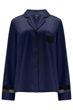 Pour Moi Dusk Satin And Lace Revere Collar Pyjama Set - Navy/Black 14 Pour Moi Dusk Satin And Lace Revere Collar Pyjama Set - Navy/Black -Cheap Clozi Vibe Store 320358 20230817142000