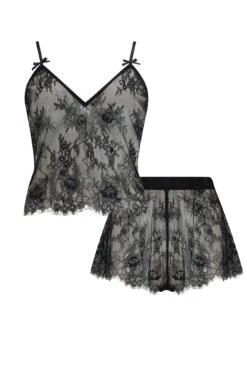 Pour Moi For Your Eyes Only Lace Cami And Short Set - Black -Cheap Clozi Vibe Store 320551 20230818143200