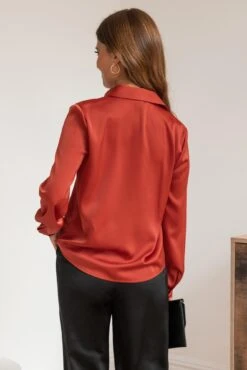 Pour Moi Millie Satin Woven Shirt - Rust 11 Pour Moi Millie Satin Woven Shirt - Rust -Cheap Clozi Vibe Store 321778 20230911092200