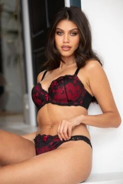 Pour Moi Amour Brazilian Brief - Black/Scarlet -Cheap Clozi Vibe Store 321818 20230830164100
