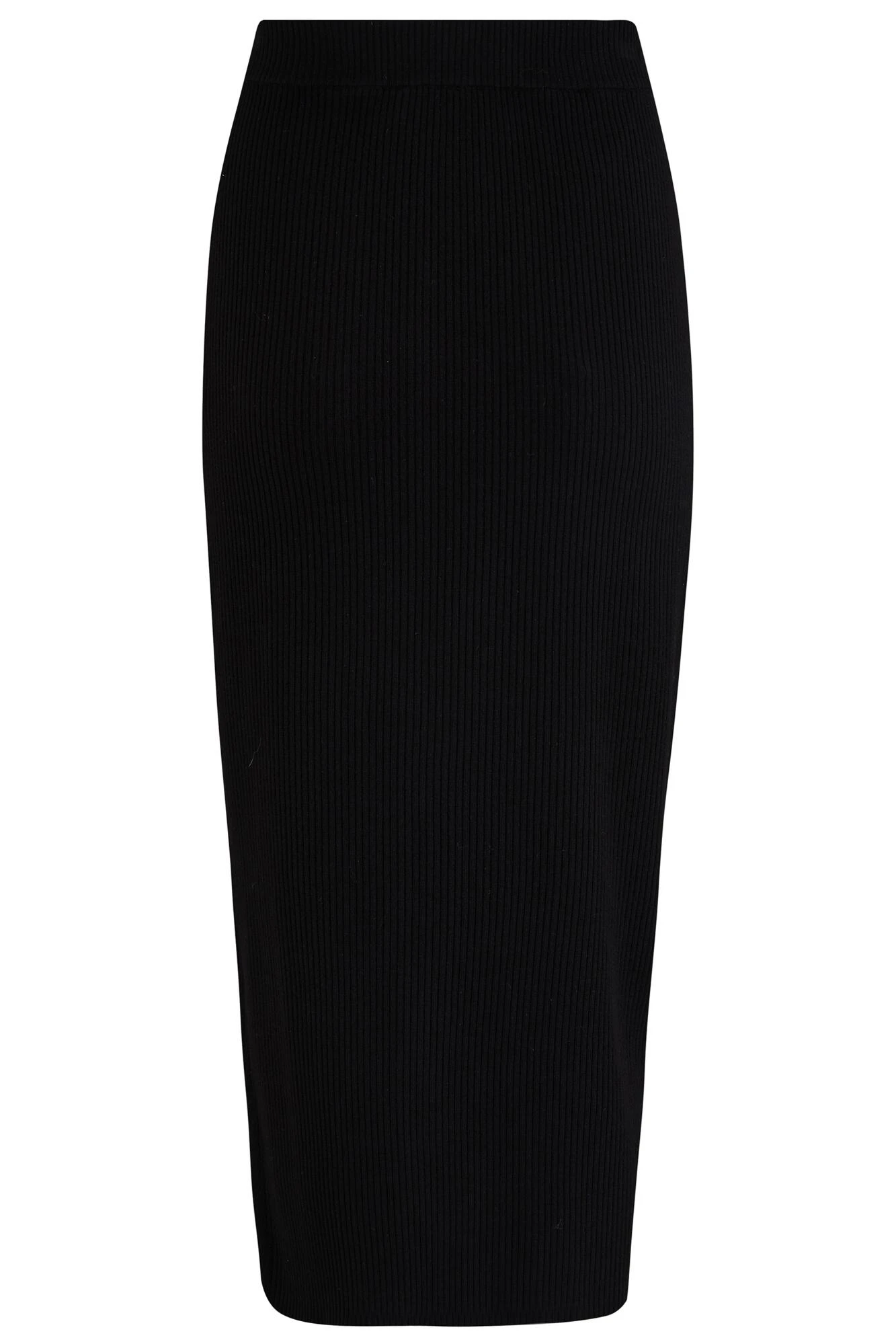 Pour Moi Beth Rib Knit Midi Skirt With LENZING™ ECOVERO™ Viscose - Black 6 Pour Moi Beth Rib Knit Midi Skirt With LENZING™ ECOVERO™ Viscose - Black - Image 6