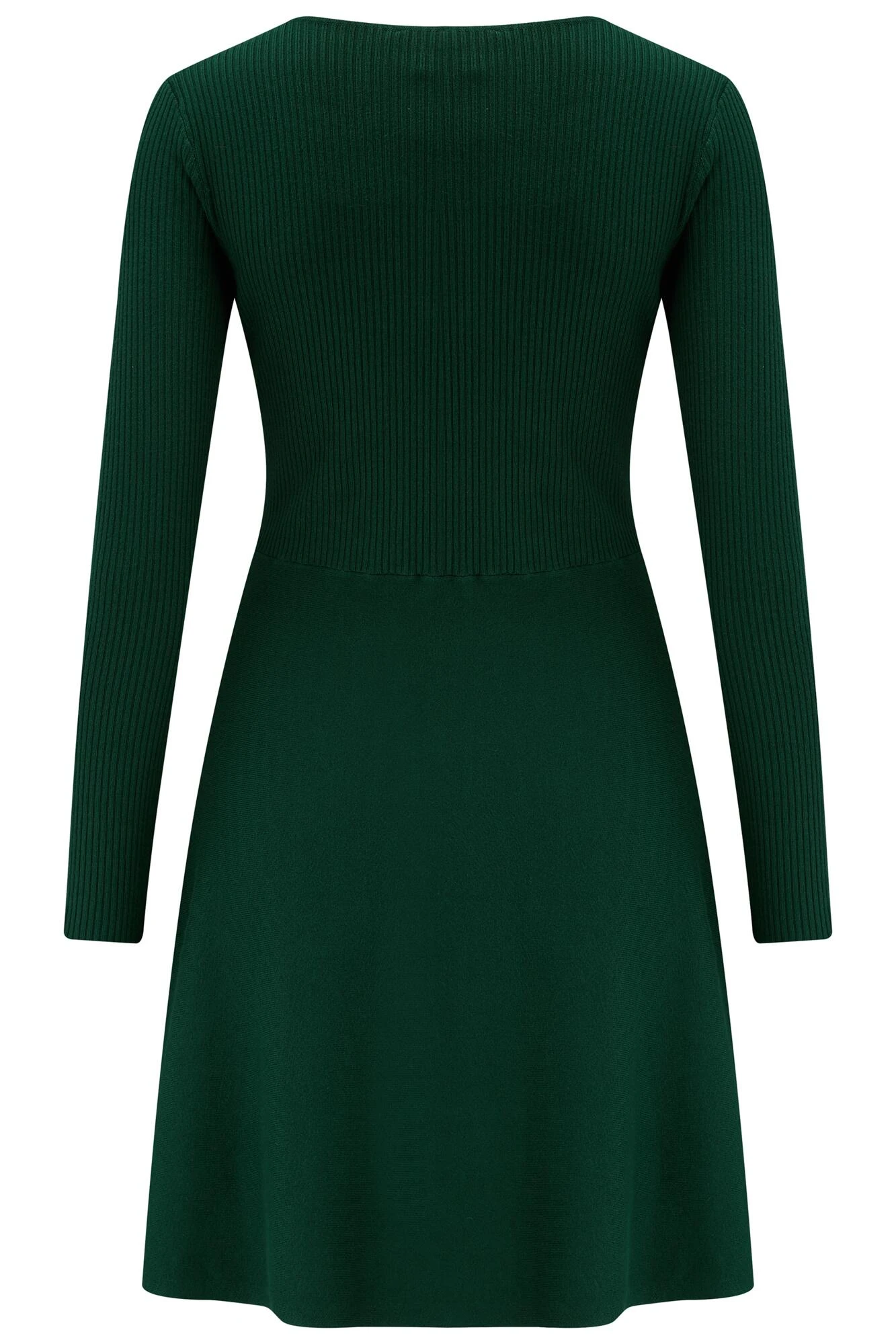 Pour Moi Helen Knit Skater Skirt Dress With LENZING™ ECOVERO™ Viscose - Forest 6 Pour Moi Helen Knit Skater Skirt Dress With LENZING™ ECOVERO™ Viscose - Forest - Image 6