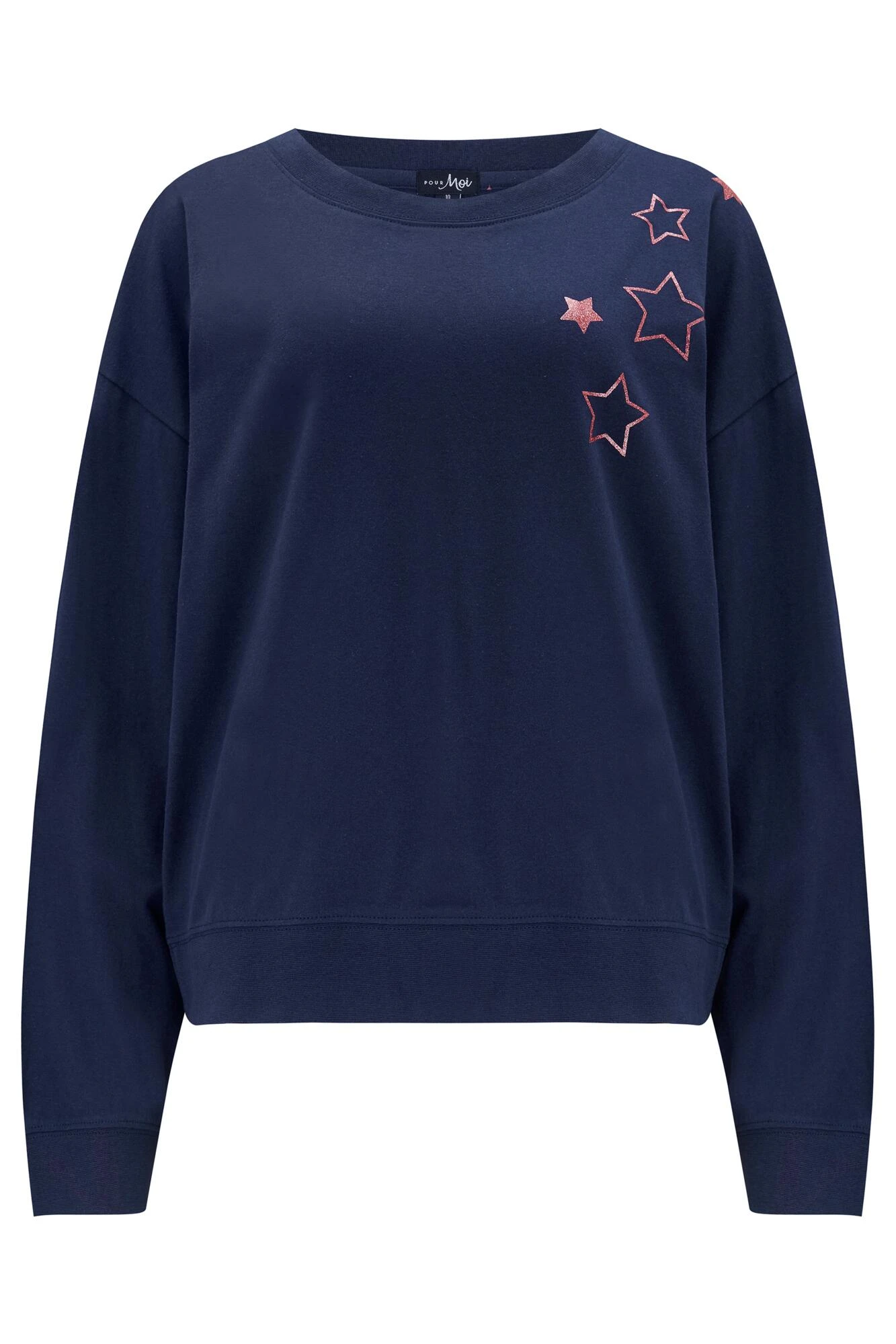 Pour Moi Star Print Jersey Jogger Pyjama Set - Navy/Gold 6 Pour Moi Star Print Jersey Jogger Pyjama Set - Navy/Gold - Image 6