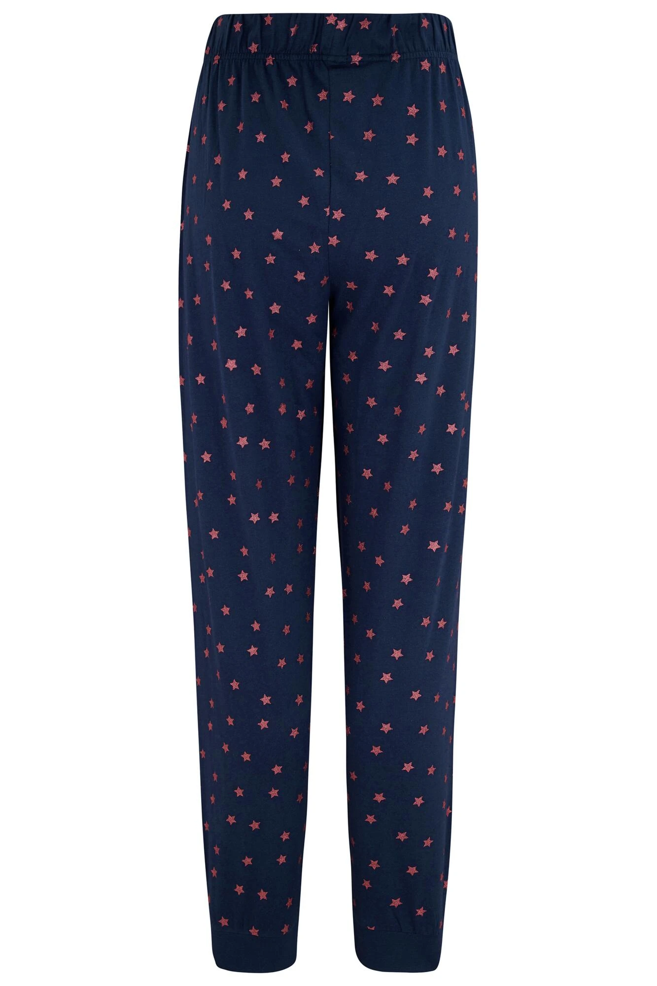 Pour Moi Star Print Jersey Jogger Pyjama Set - Navy/Gold 9 Pour Moi Star Print Jersey Jogger Pyjama Set - Navy/Gold - Image 9