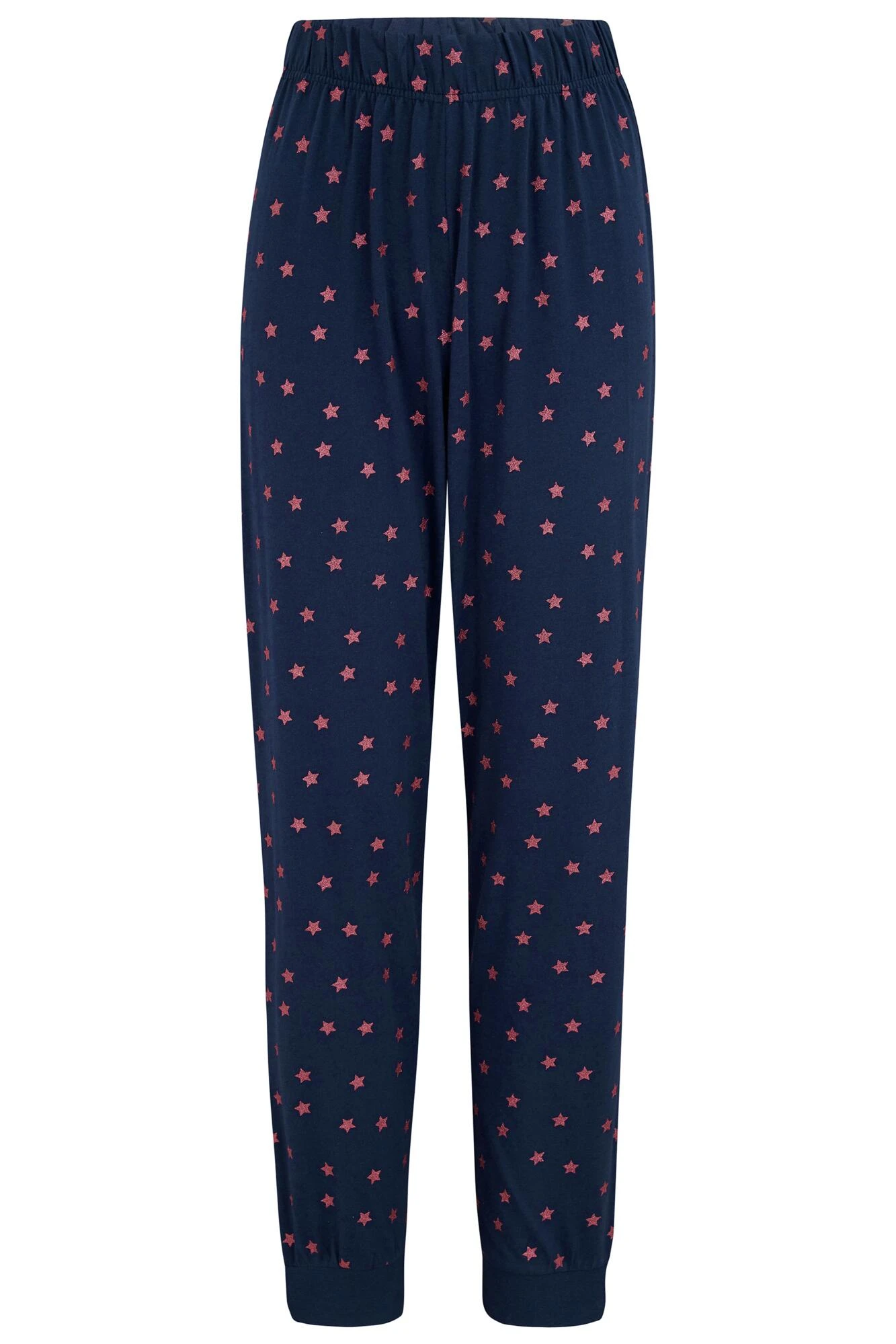 Pour Moi Star Print Jersey Jogger Pyjama Set - Navy/Gold 8 Pour Moi Star Print Jersey Jogger Pyjama Set - Navy/Gold - Image 8