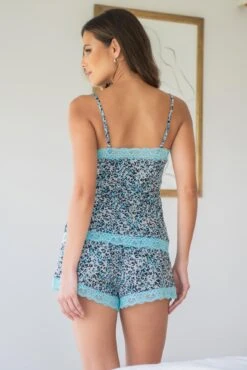 Pour Moi Sofa Loves Lace Jersey Cami And Short PJ Set - Grey/Blue -Cheap Clozi Vibe Store 323428 20230921093200